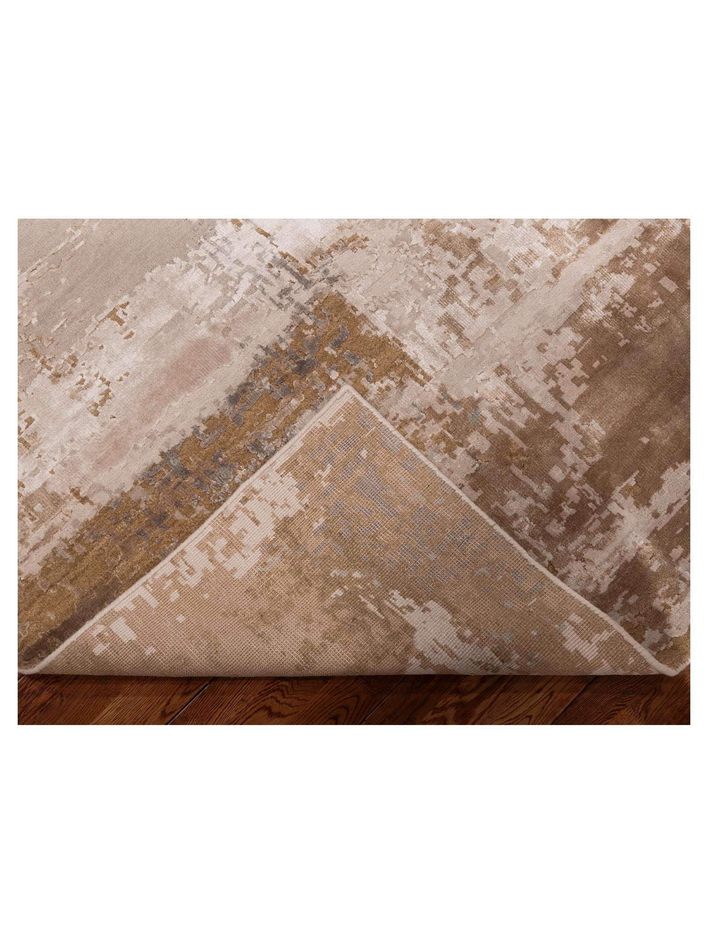 Tibetino 152941 Ivory Light Brown 7.11x10 Hand Knotted Rug