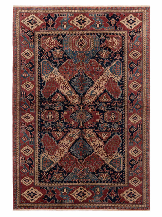 Pasha Antique Loom  Navy Red Traditional
