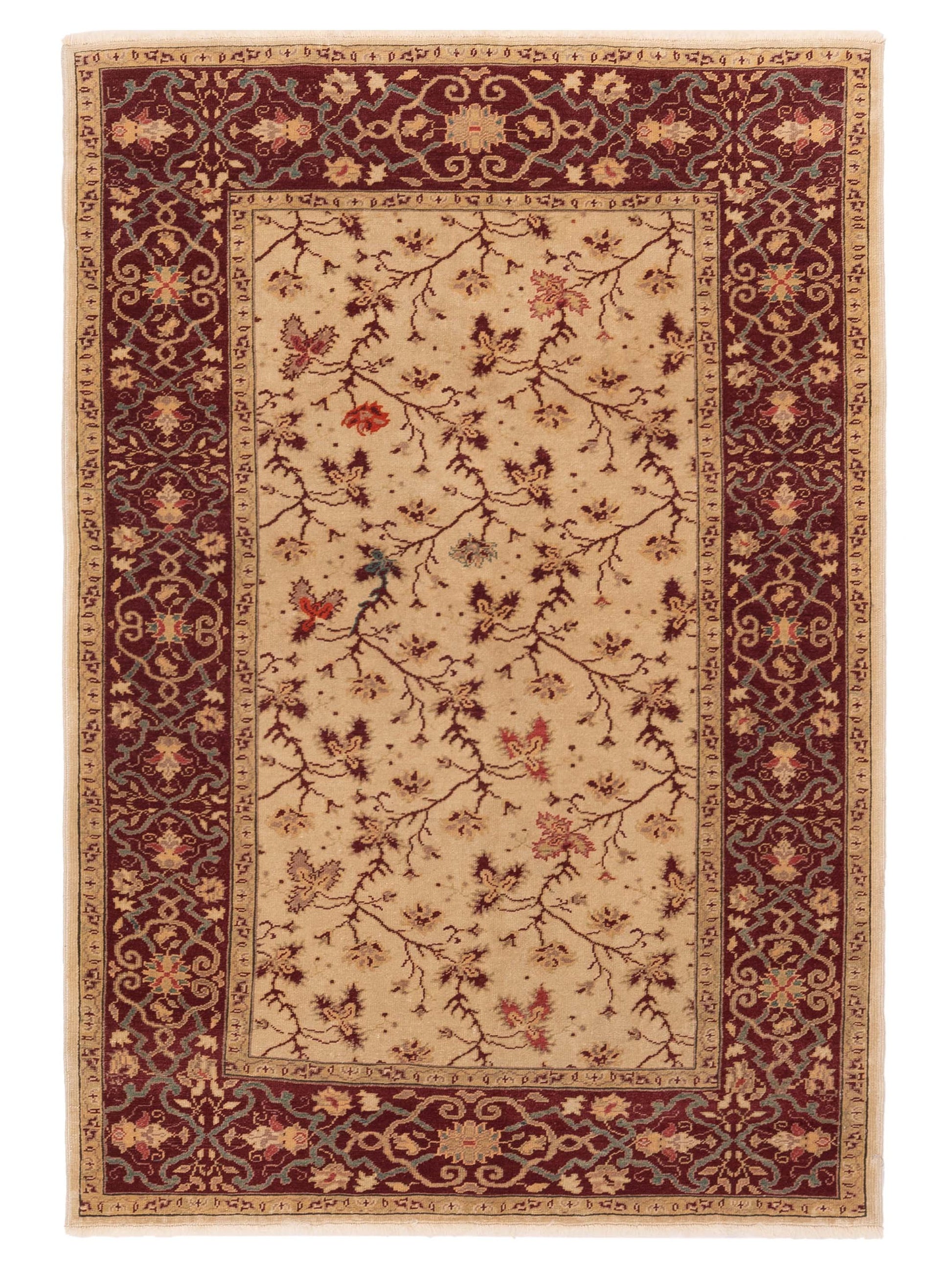Pasha Antique Loom  Ivory Red Traditional