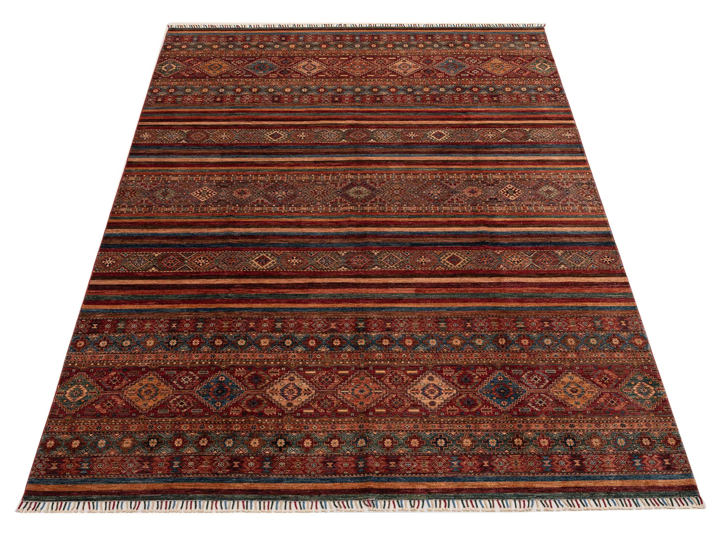 Khorjin 152034 Multi Multi 9.3x12.7 Hand Knotted Rug