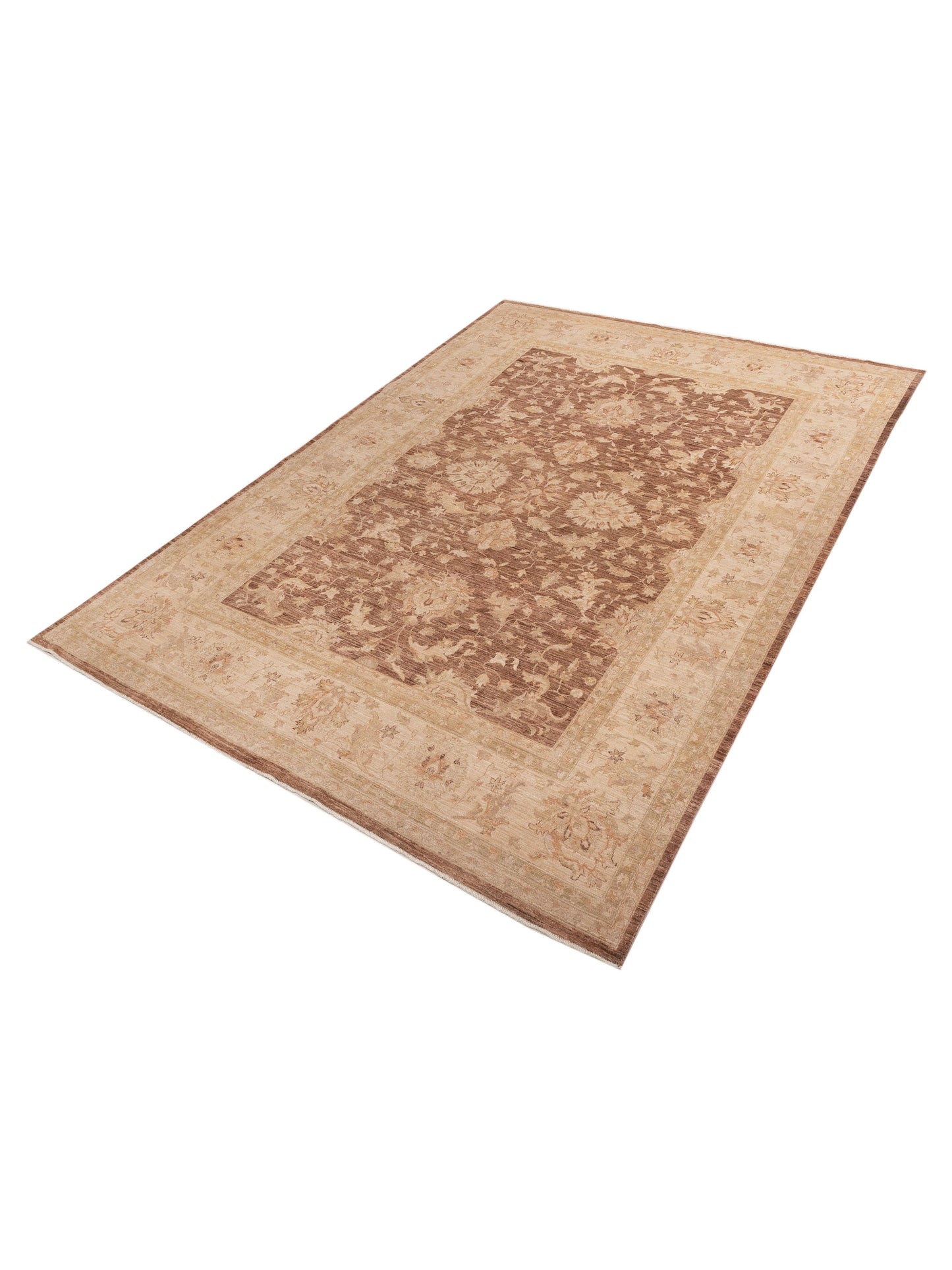 Sultan 154040 Brown Ivory 9.8x13.5 Hand Knotted Rug