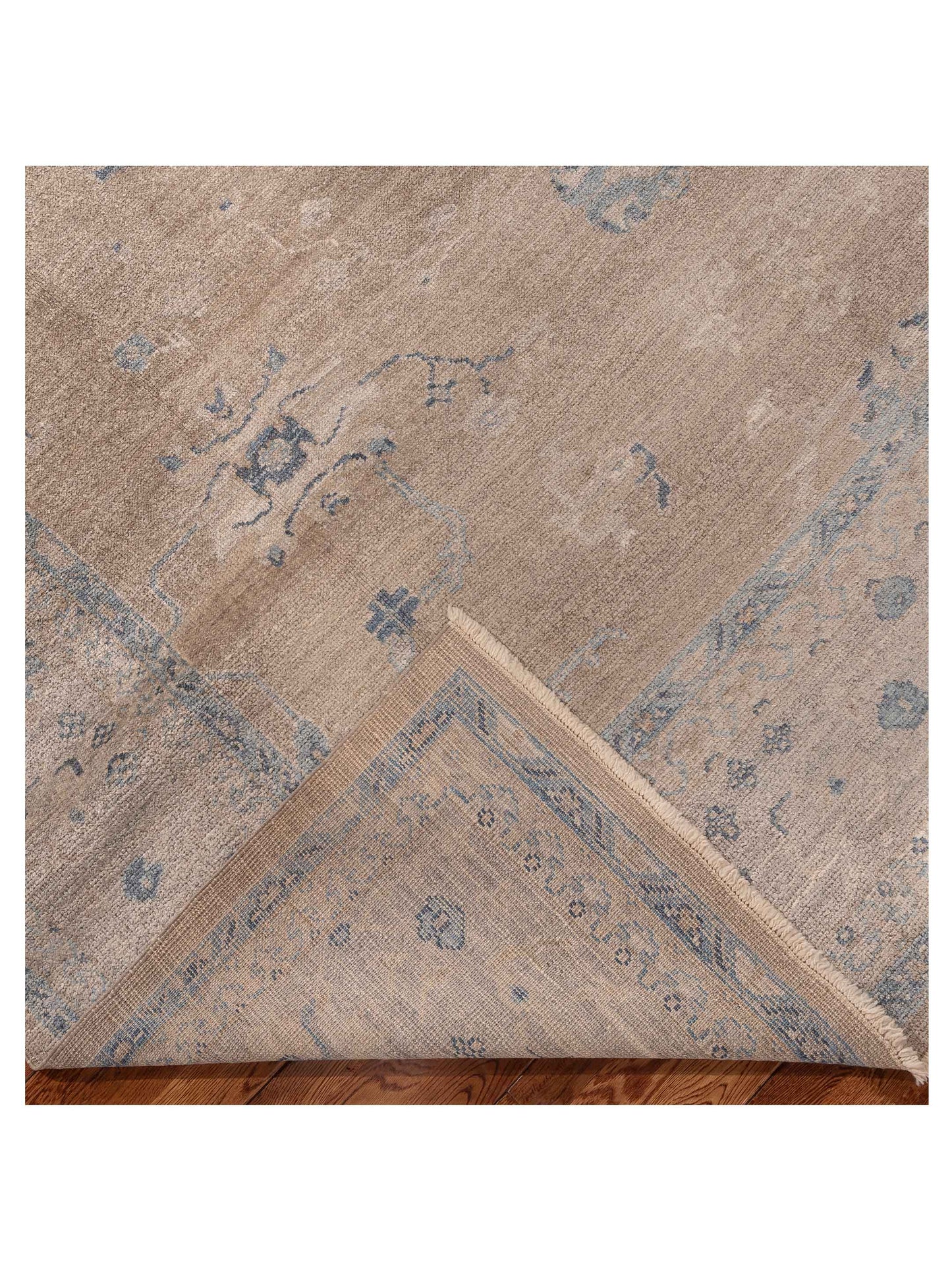 Angora Oushak 130193 Gray Gray 9x11.10 Hand Knotted Rug