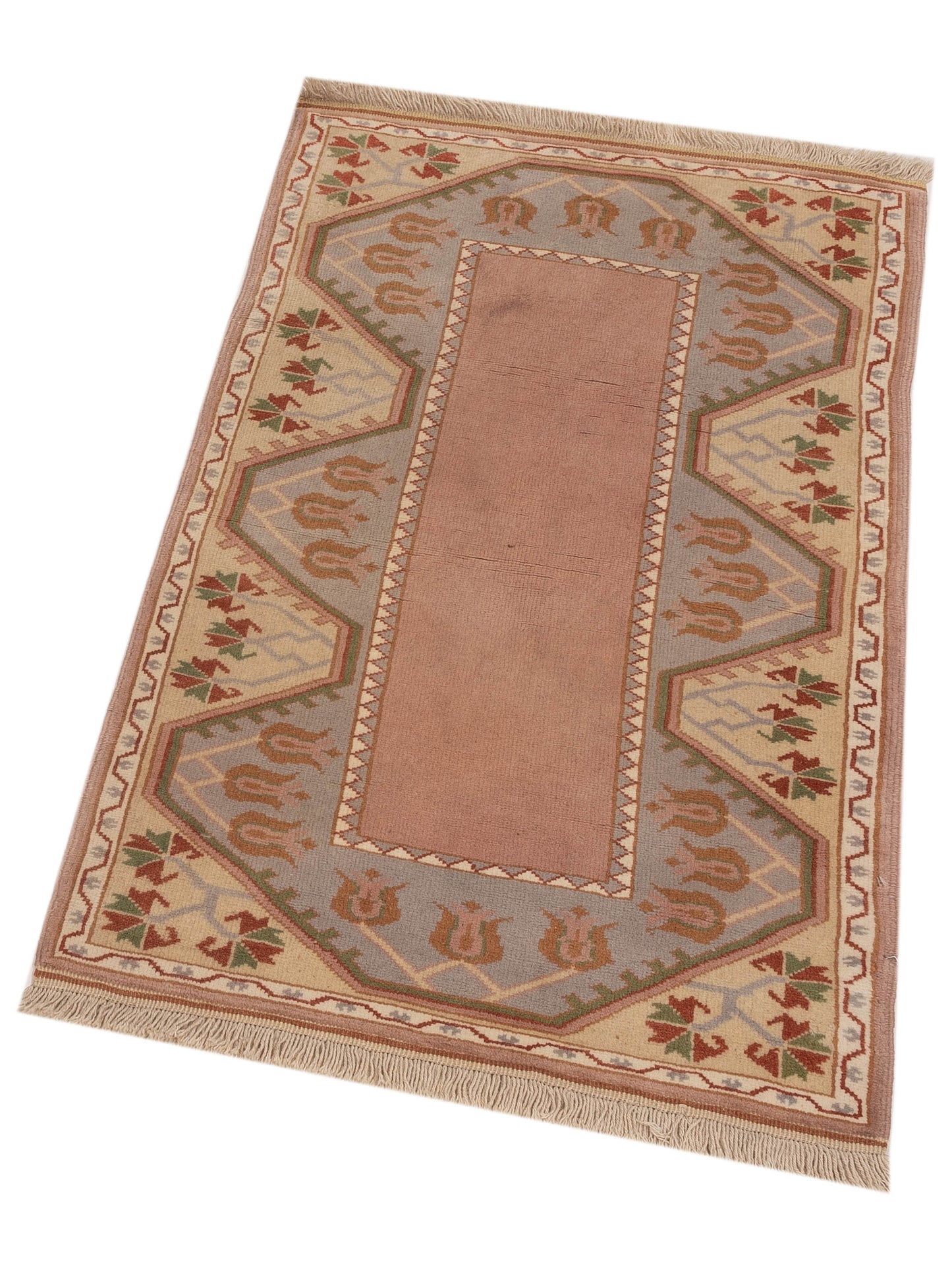Milas 146180 Pink Beige 2.8x4.6 Hand Knotted Rug