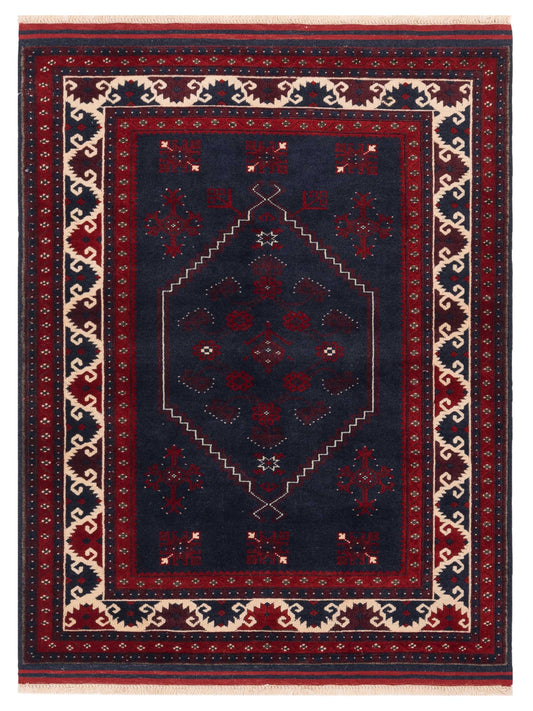 Pasha Turkish Shirwan  Charcoal Ivory Traditional