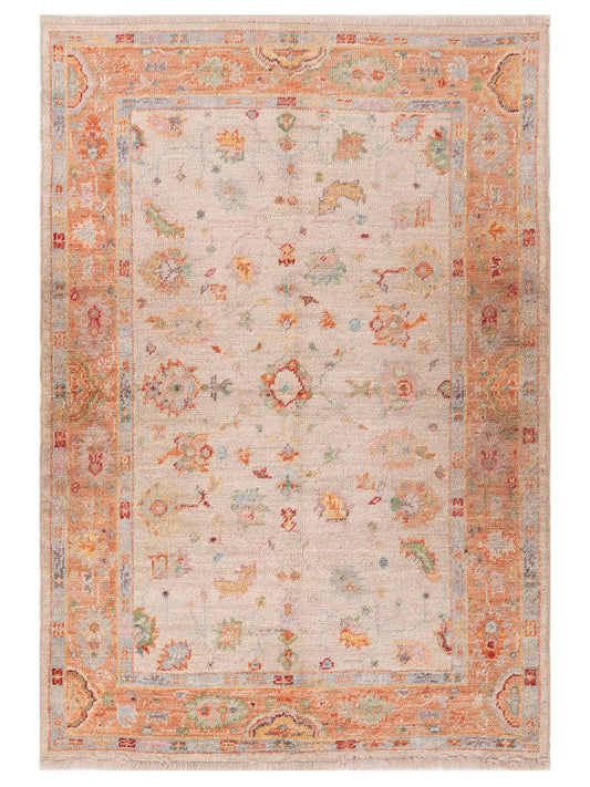 Anadol Angora Oushak  Beige Orange Traditional