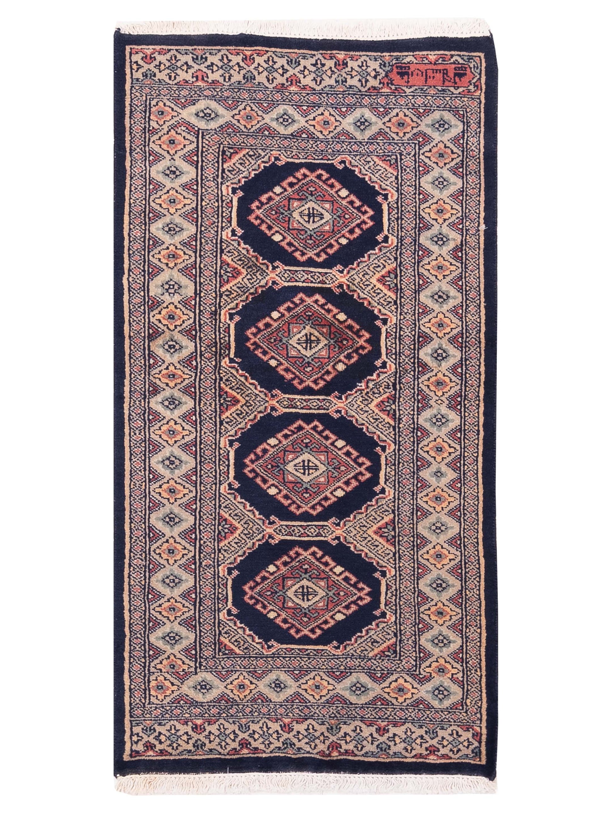 Nomad Bokhara  Charcoal Beige Traditional