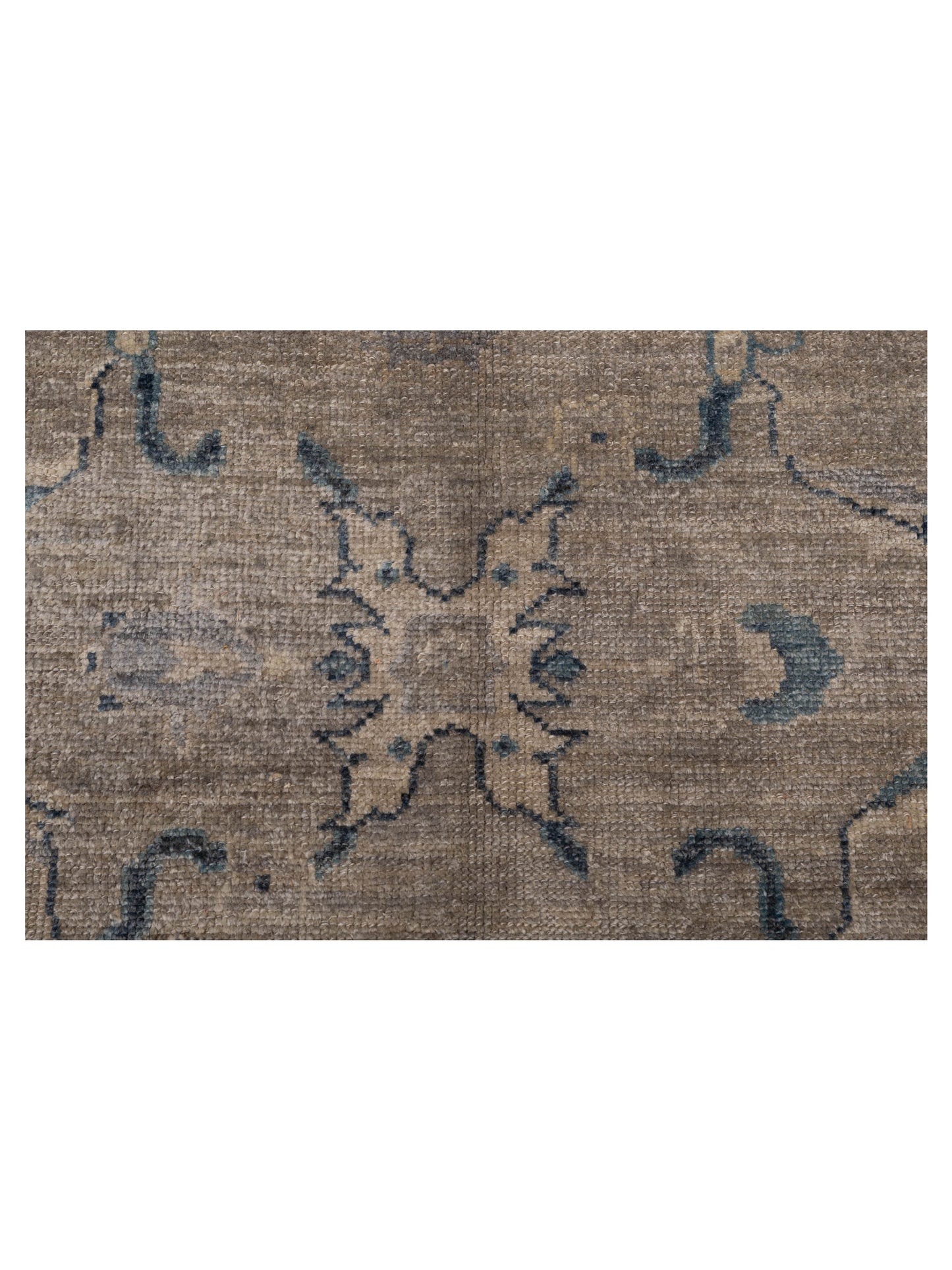 Angora Oushak 129108 Gray Silver 6.6x11.8 Hand Knotted Rug