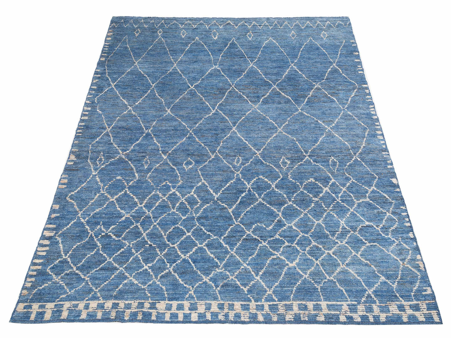 Berber Aspendos Indigo Ivory 9.6x12.9 Hand Knotted Rug