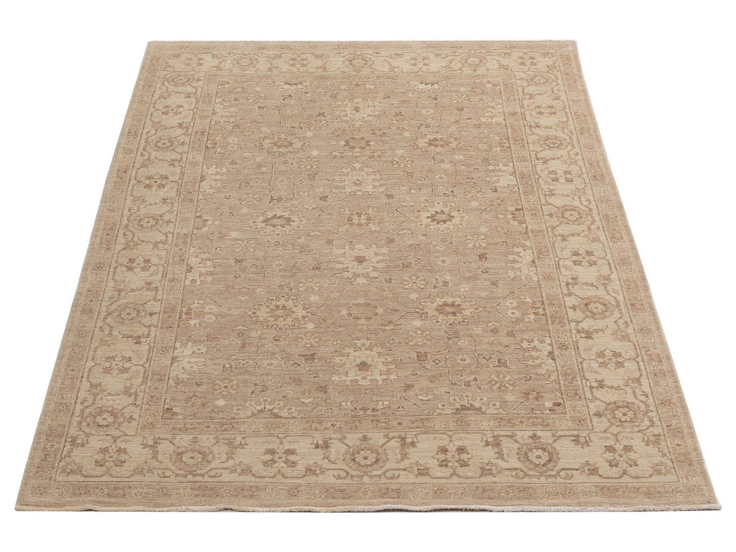 Laila 113142 Brown Beige 5.11x8.8 Hand Knotted Rug
