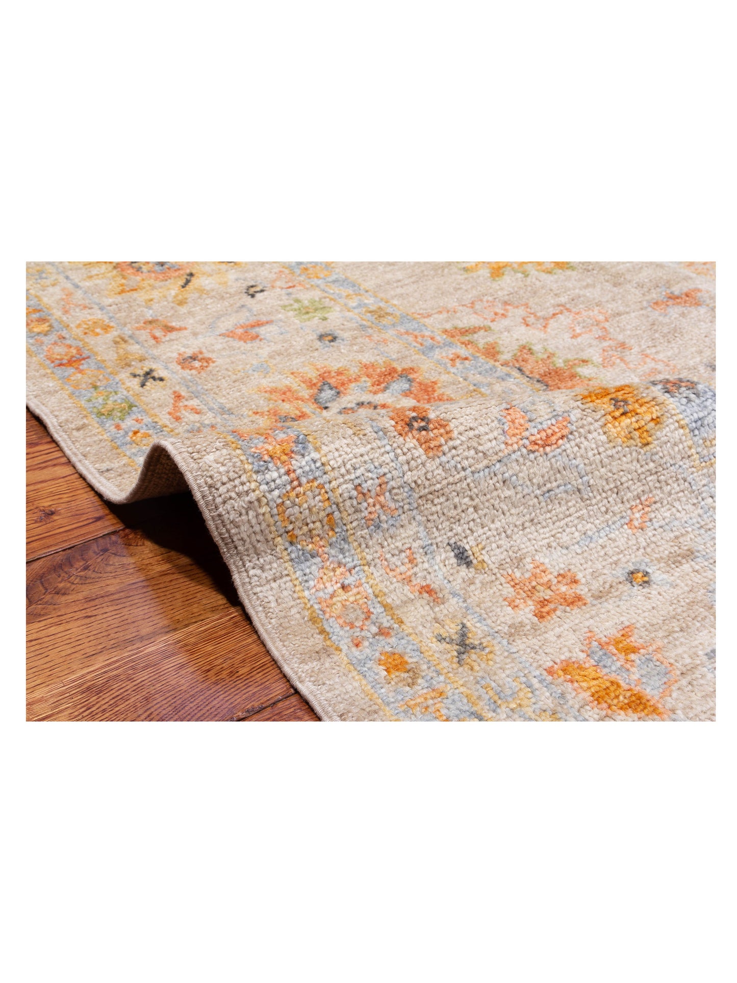 Angora Oushak 148104 Silver Silver 8.2x9.6 Hand Knotted Rug